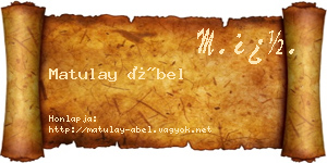 Matulay Ábel névjegykártya